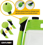 Centurion 1407 Foldable Clear Plastic Watering Can,1½ Gal with Rotating Nozzle, Long Stem Spout, Compact Ergonomic Design with Sprinkler & Pouring System Ideal for Indoor/Outdoor Lawn & Garden - Lime