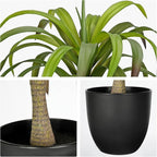Briful Fake Agave Plant 22in Artificial Agave Potted Plant Fake Outdoor Plants for Home Office Living Room Bedroom Kitchen Table Decor