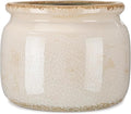 7.7″ Large Vintage Ceramic Plant Pot Pure Beige Rustic Planter with Ice Crackle Glaze & Drainage Hole for Indoor Outdoor Plants Farmhouse Home Kitchen Office Decor Gift for Women Teacher