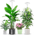 Grow Lights for Indoor Plants, 6000K Full Spectrum Plant Grow Lights, Height Adjustable 10"-65" Growing Lamp, Automatic Timer 6/12/16Hrs, 5-Level Dimmable, Idea for Large Plant, 2 Pack