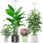 Grow Lights for Indoor Plants, 6000K Full Spectrum Plant Grow Lights, Height Adjustable 10"-65" Growing Lamp, Automatic Timer 6/12/16Hrs, 5-Level Dimmable, Idea for Large Plant, 2 Pack