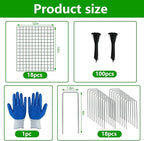 6 Pack Plant Protectors from Animals, 12''x14'' Metal Plant Cages for Outdoor Plants, Garden Plant Protector with Stakes & Zip Ties, Keep Rabbits Squirrels Out, Plant Cage for Flowers Vegetables