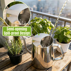 34oz/1000ml Watering Can Indoor Plants with Long Spout, Plant Watering Can for Ergonomic Handle, Rust-Resistant & Durable 304 Stainless Steel, Office & Home