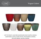Classic Home and Garden Vogue Planter Pots w/Pottery Quality Finish - Modern Indoor & Outdoor Flower Pots - UV-Resistant Porch Planters - Decorative Pot for Flowers & Herbs (8” Weathered Copper)