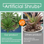 Hollyone Large Artificial Succulents Plants with Blue Vase Faux Succulents Fake Succulent Potted Plant in Ceramic Pot for Home Decor Office Desk Bathroom Living Room Indoor & Outdoor Decorations