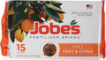 Jobe’s Garden Fertilizer Spikes, Easy Plant Care Slow Release Fertilizer for Fruit and Citrus Plants and Trees, 15 Count