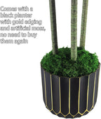 Artificial Dracaena Tree 48in - Fake Plants Tree with Black Planter - Faux Yucca Tree Tall with Lifelike Trunk and Leaves in Pot - Dracaena Artificial Plant for Home Office Living Room Fireplace Decor
