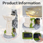 HUYIENO Solar Garden Statue Outdoor Decor Ornament Waterproof Solar Powered LED Lights for Yard, Patio, Lawn Gift for Mom, Women, Housewarming Raccoon