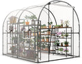 GarveeLife 8.2x6.6x6.6 ft Premium Greenhouse for Outdoors,Upgraded Portable Walk-in Heavy Duty Frame Large Garden Plant Hot Outside Hoop House,Transparent