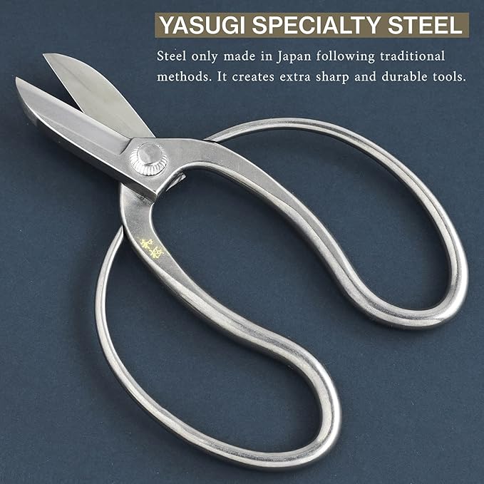 Wazakura Made in Japan Yasugi Stainless Steel Koryu Scissors 6.5" (165 mm) Professional Ikebana Floral Tool, Kado Hasami Flower Arrange Shears (Yasugi Stainless Steel Traditional Koryu)
