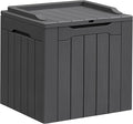 Greesum 31 Gallon Resin Deck Box All Weather Outdoor Storage Boxes for Patio Furniture Set,Outdoor Toys,Garden Tools,Gray
