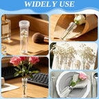 STEFORD 30 Pack Flower Water Tubes with Caps, 2.8 Inch Leak-Proof Plastic Clear Reusable Floral Water Tube for Fresh Flowers Single Stem Rose Arrangement Bouquet Accessories