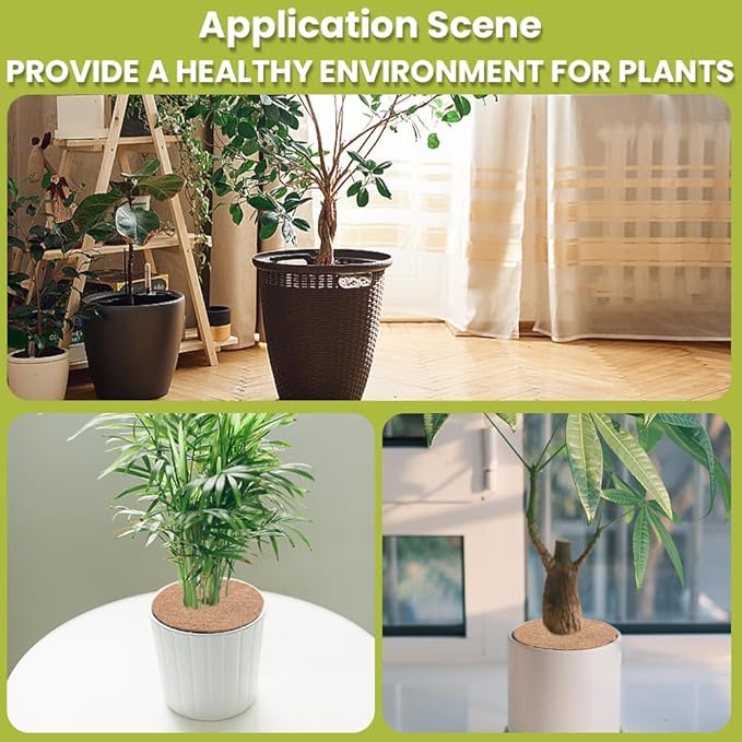 CREATCABIN 3Pcs Plant Pot Soil Cover Coco Coir Mulch Mats 35cm Tree Mulch Ring Natural Coconut Fiber Plant Cover Ring Plant Protector Mulch Mat for Sapling Root Weed Barrier Water-Proof