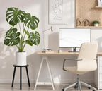 2-Pack Wood Plant Stands Indoor, 16.7" Tall Plant Stand Outdoor Mid-Century Plant Stool, Single Plant Table Modern Small Round Side/End Table for Living Room, Balcony, Office(Black)