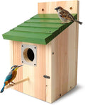 Bird Houses for Outside with Copper Guard, Thicken Cedar Wooden Nesting Box - Fit Bluebird, Finch, Swallow, Wren, Chickadee - Outdoor Garden Country Cottage Decor, Assembly Required