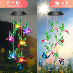 Mom Grandma Nana Wife Sister Gifts for Mothers Day, Easter Mother Birthday Gardening Hummingbird Gifts for Women, Winzwon Wind Chimes Solar Lights Outdoor Decor for Garden Patio Yard Porch