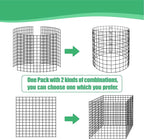 Eunika 18 Pcs Round Plant Protector from Animals, 6 Pack 12" x 12" Metal Mesh to Keep Animals Out Wire Plant Protectors for Rabbits Chicken Bunny Barricades for Garden Vegetable Flowers Protection