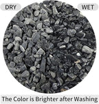 FANTIAN 2lbs Black Gravel, 3/8 Inch Black Stones. Decorative Black Rocks for Succulent Plants, Vase, Cactus, Bamboo Plants and Outdoor Garden Landscaping