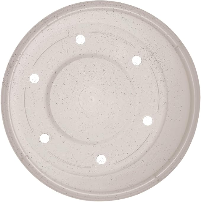 Bloem Terra 4" Diameter Round Vanilla Bean Resin Planter Pot with Pre-Drilled Drainage Holes for Indoor and Outdoor Gardening
