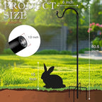 Shepherds Hooks for Outdoor 42 Inch Garden Bird Feeder Pole with 5 Prongs Base Adjustable for Hanging Flower Basket Plant Pot Solar Lantern Light Wind Chime Hanger for Wedding Decor 1 Pack