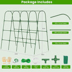 Cucumber Trellis for Raised Bed, U-Shape Garden Trellis for Climbing Plants Outdoor, Metal Arch Vegetables Trellis, Plant Support for Grape Vine Beans Squash Peas Flower