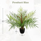 Briful Large Fake Plants 19.7'' Potted Faux Palm Plant Realistic Greenery Artificial Plants Indoor for Home Decor Farmhouse Centerpieces Wedding