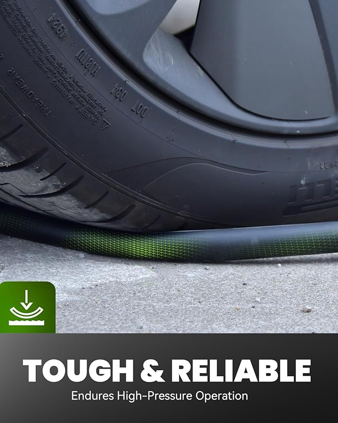 RAINPOINT Garden Hose 100ft x 5/8", Water Hose Heavy Duty, Flexible, Lightweight Durable Hybrid Hose with Swivel Handle, Male to Female Fittings
