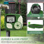 GMR Sprinkler Timer, Water Timer for Garden Hose, Hose Timers for Watering, Irrigation System with 3 Programs/Rain Delay/Manual/Auto Watering System, 1 Outlet