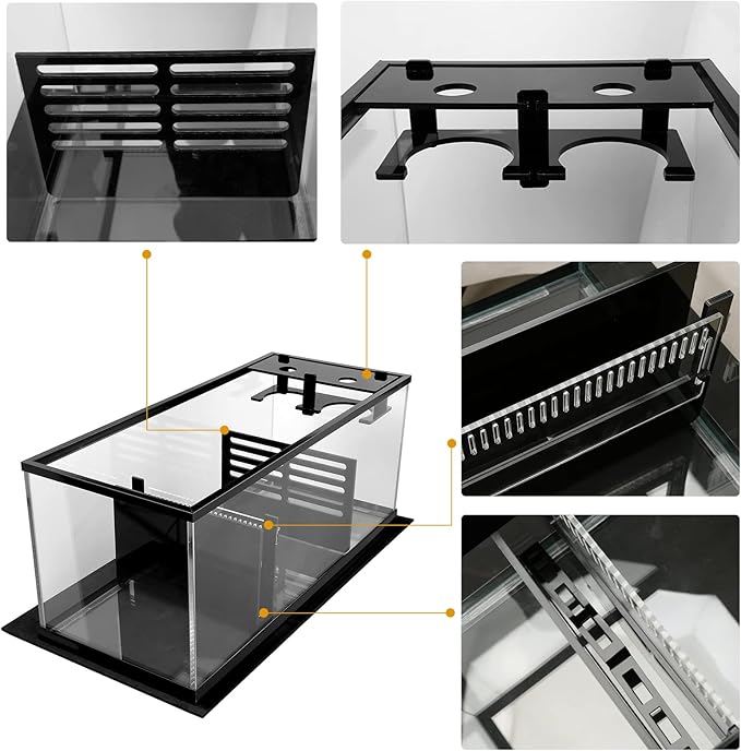 Adjustable Sump Baffle Kit - Refugium Kit for 20 Gallon Long Tank - Reef Aquarium - Saltwater Aquarium Filter System- Protein Skimmer Sump