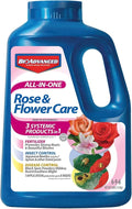 BioAdvanced All-In-One Rose and Flower Care I Granules - Fertilizer, Insect Control & Disease Control - Prevents Pests and Diseases - Up to 6 Weeks Protection - 4 lb Bottle