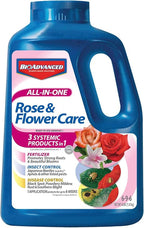 BioAdvanced All-In-One Rose and Flower Care I Granules - Fertilizer, Insect Control & Disease Control - Prevents Pests and Diseases - Up to 6 Weeks Protection - 4 lb Bottle