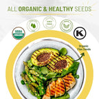 Sunbest Natural Organic Flax Seeds 32 oz (2 LB) - USDA organic, Non-GMO, Gluten Free, Vegan, Kosher- Premium Quality Superfood, Omega-3s, Fiber for Heart Health and Digestive Support - 2-Pack 16 oz