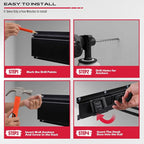 SEDY 48" Heavy Duty Garage Wall Organizer, Wall Mount Tool Storage Rack with Adjustable Hooks, Garden Tool Organizer Hold Up to 300lbs, Easy Installation (3 Panels, 8 Hooks, 3 Straps)