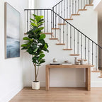Artificial Fiddle Leaf Fig Tree 6FT with Planter Faux Trees Indoor Tall Artificial Tree, Stable Base, 84 Realistic Leaves, for Indoor/Outdoor Home Office Living Room Decor, Housewarming Gift