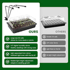 SOLIGT 60 Cell Seed Starter Kit with Grow Light and Heat Mat, Seed Starter Tray with Higher 4.3” Humidity Dome, Flexible Light Positioning for Seed Starting & Seedling Growth