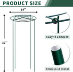 SYITCUN 8pack Peony Cages and Supports, 14 x 32 Inch Four Legs Peony Cage, Heavy-Duty Peonies Support Cages, Peony Ring for Roses, Hydrangeas, Sage, Peonies, Cucumbers, Tomato