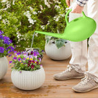 ZXJ Small Plastic Watering Can - 1/4 Gallon - for Home Plant Garden - Green