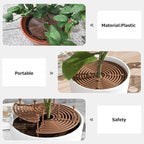 Plant Pot Cover - 5 Pieces Cuttable Planter Guard | UV Resistant Round Plant Pot Grid, Load Bearing Decorative Planter Sleeve for Indoor Gardening Moss Kitten Dog Gidding Squirrel Animal