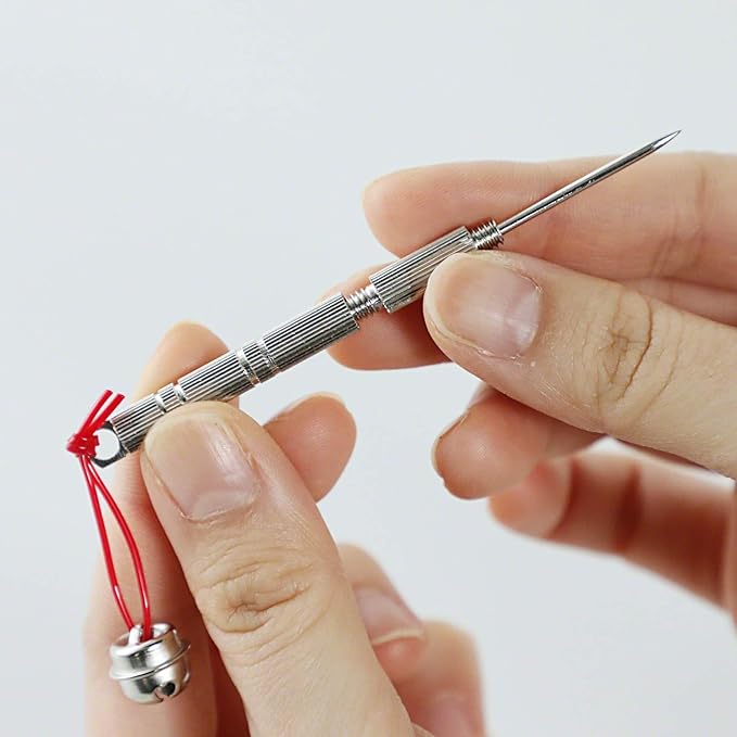 Wazakura Ikebana Kenzan Pin Cleaning and Straightener 2.6"(70mm) Made in Japan, 2-in-1 Repair Tool for Flower Holder Pin Frogs, Stainless Steel