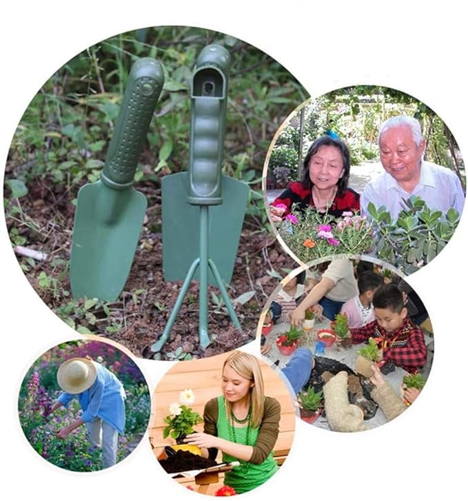 3PCS Mini Garden Tools Sets Durable Gardening Hand Tool Ergonomic & Rust Resistant for Women Kid Men Gardener