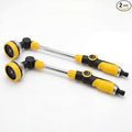 Bokon 2 Pack Garden Hose Watering Wand 18.5'' with 180° Rotating Head, 8 Adjustable Spray Patterns, Ergonomic Non-Slip Handle & Quick Connect - Watering Hanging Plants, Lawn, Garden & Car Washing