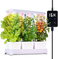 Indoor Herb Garden with Grow Light, Full Spectrum LED Planter for Kitchen Herbs & Houseplants, Height Adjustable Indoor Growing System for Home & Apartment Decor (Not Pots) (White, 16.5*6.5*4 inch)