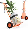 Plant Caddy with Wheels, USA Original Patent, Foldable Plant Dolly Cart with Adjustable Grabbing Arm and Strap, 176 Lbs Heavy Duty Plant Cart for Plant Pots, Indoor & Outdoor Use (Orange)