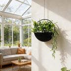 Fake Hanging Plants Artificial Plants Indoor, Faux Plants Eucalyptus in Pot for Living Room Bathroom Wall Décor, Outdoor Porch Decorations, Farmhouse Home Office Décor（Black）