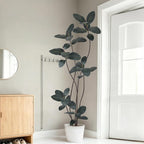 Artificial Rubber Tree 7FT(84in) Tall Faux Trees with Realistic Leaves, Fake Rubber Floor Potted Artificial Plants for Home Office Living Room Indoor Outdoor Decor (7feet,1Pack)