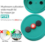 Mushroom Liquid Culture Jar with Self Healing Sealing Injection Port & Syringe Filter Port Mycology Supplies Mushroom Inoculation, Cultivation, Growing Kit 500 ML, 6PCS|PACK