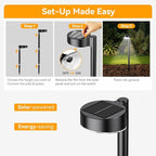 Ahaorigin 6 Pack Solar Pathway Lights Outdoor, 12 Brighter LED Solar Lights Outdoor Waterproof, Up to 12 Hrs Modern Path Light for Yard Garden Walkway Driveway Lawn, Cool White