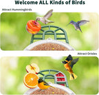 HARYMOR Bird Feeder with Camera with AI Identify Birds Species Solar Powered, Smart Bird House with Cam, 2K HD Video Live Stream, Instant Arrival Alerts - Green