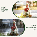 Solar Chicken Garden Decor with LED Light (5" W x 5.5" L x 8.5" H) – Cute Outdoor Hen Statue for Yard Patio Lawn, Chicken Outdoor Decor, Solar Yard Decoration, Housewarming Gifts