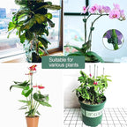 22Pcs Plant Stakes with 22 Pcs Clips, 15.8 inches Bendable Green Plant Sticks for Indoor and Outdoor Plants,Potted Plants,Single Stem Flower Support for Orchid Peony Rose (22, Green)
